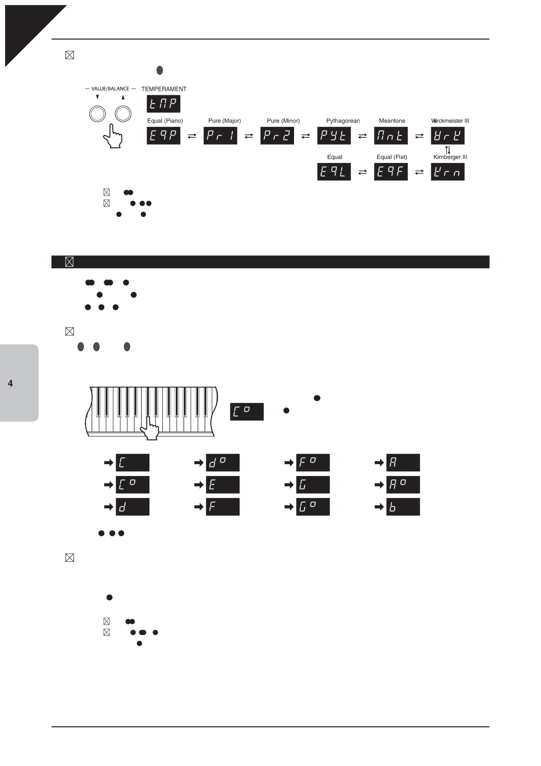 Kawai EP3 manual KEY Signature of Temperament 