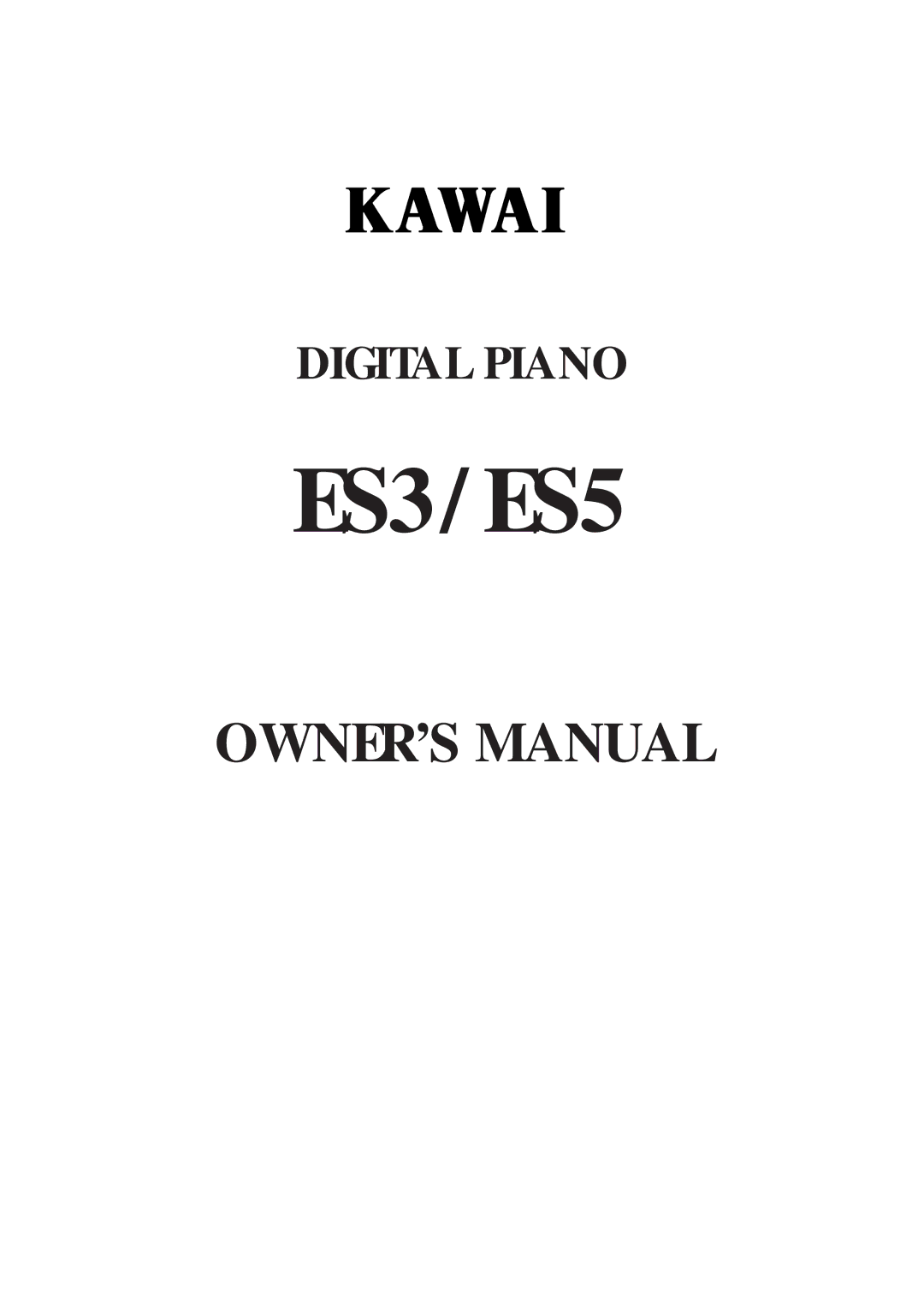 Kawai manual ES3/ES5 