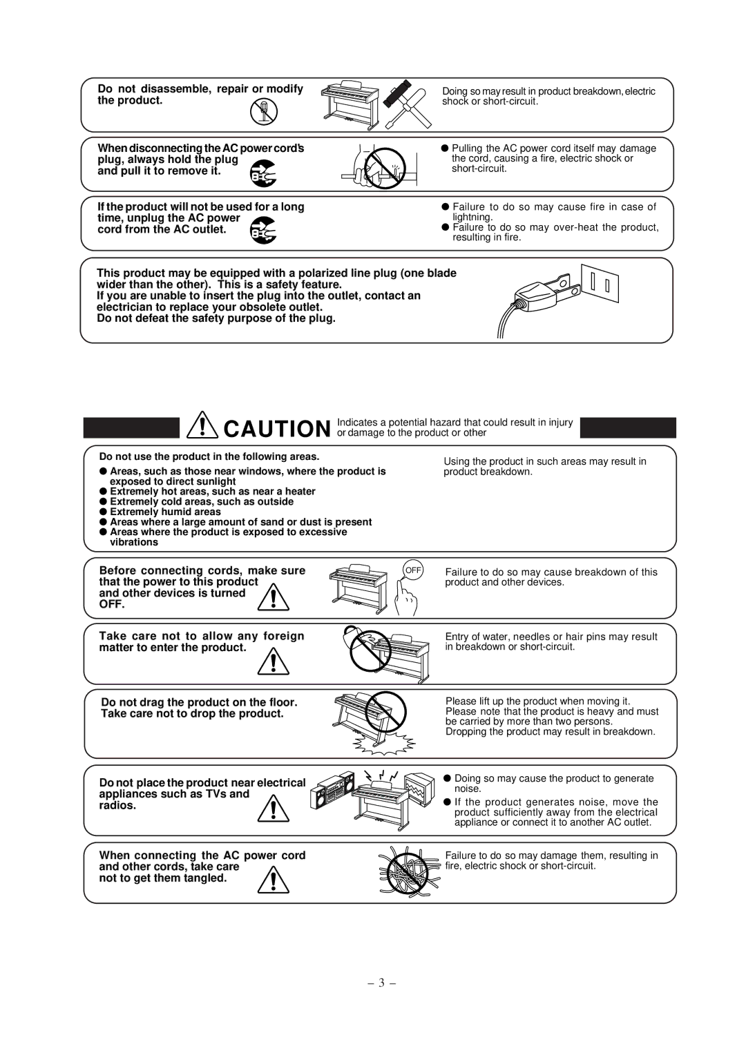 Kawai ES3, ES5 manual Off 