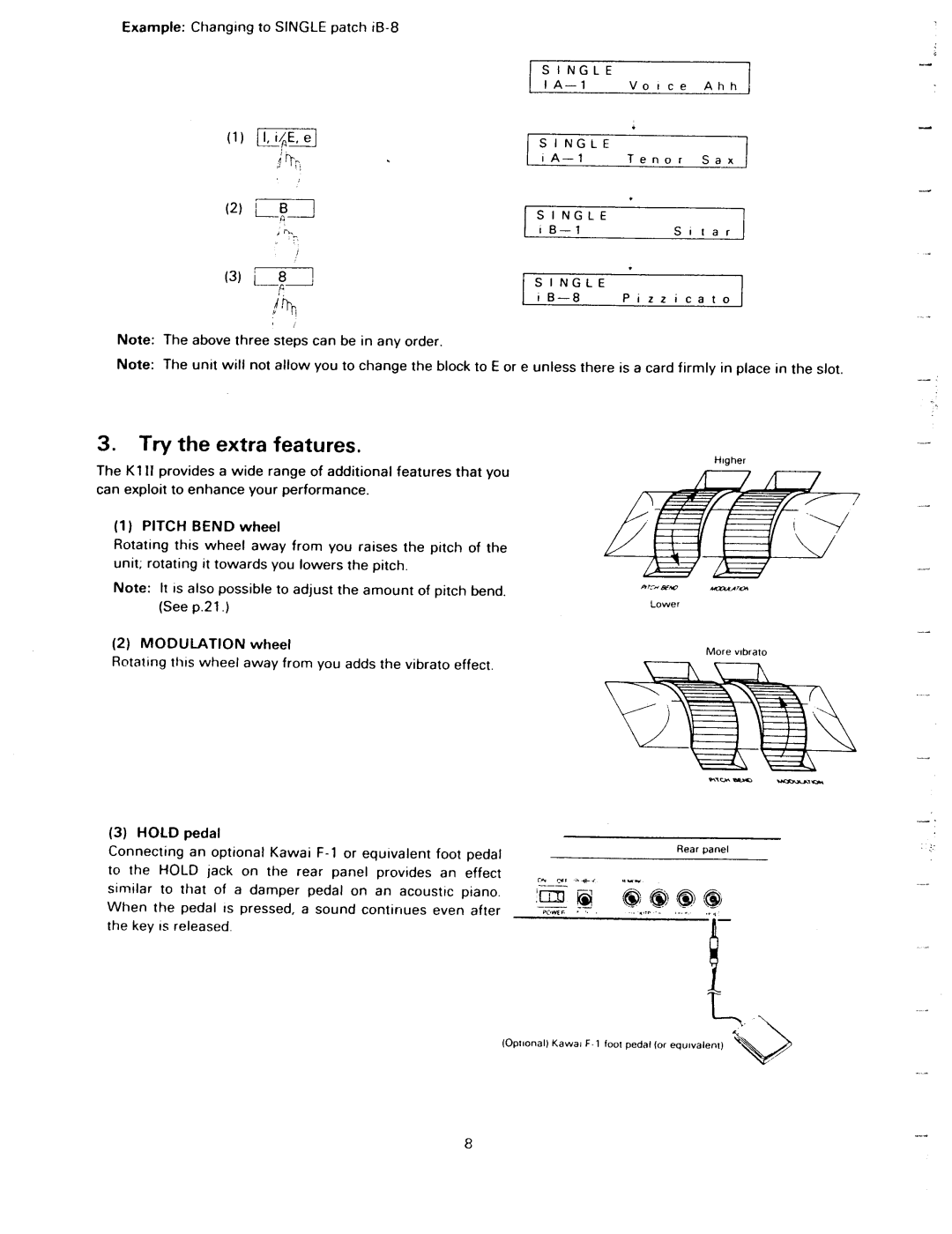 Kawai K1II manual 