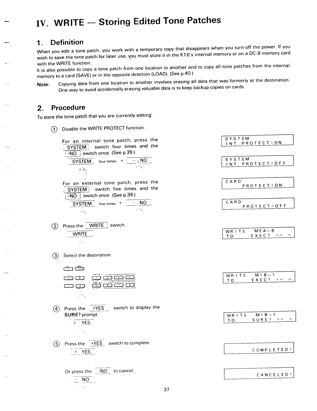 Kawai K1II manual 