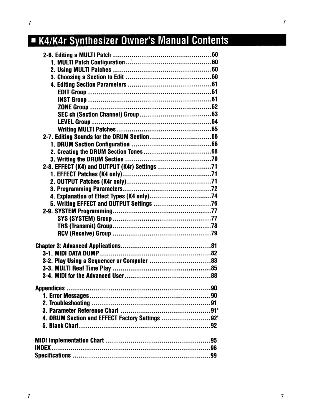 Kawai K4r manual 