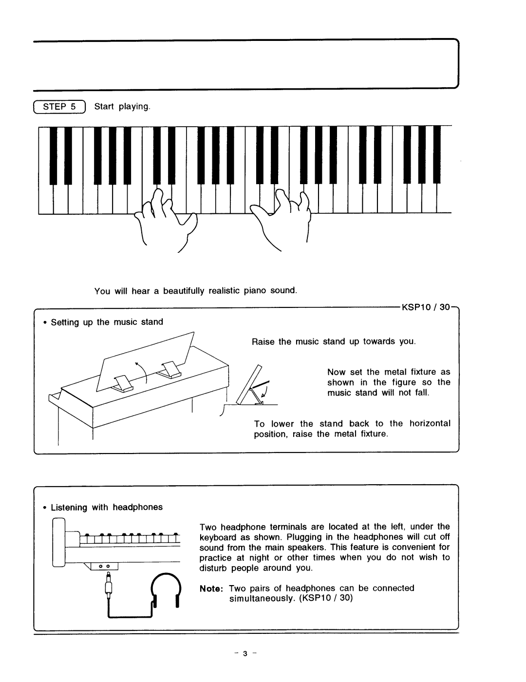 Kawai KSP10, KSP5, KSP30 manual 