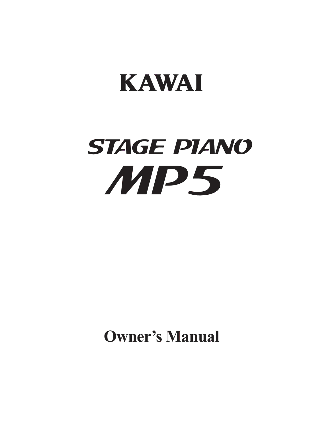 Kawai MP5 manual 