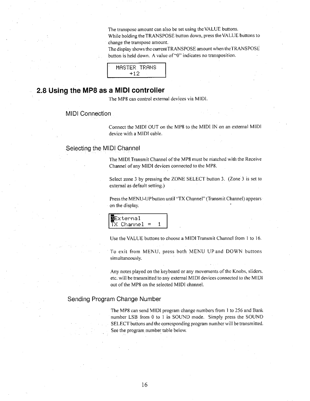 Kawai MP8 manual 