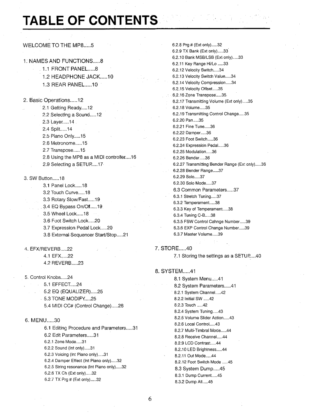 Kawai MP8 manual 