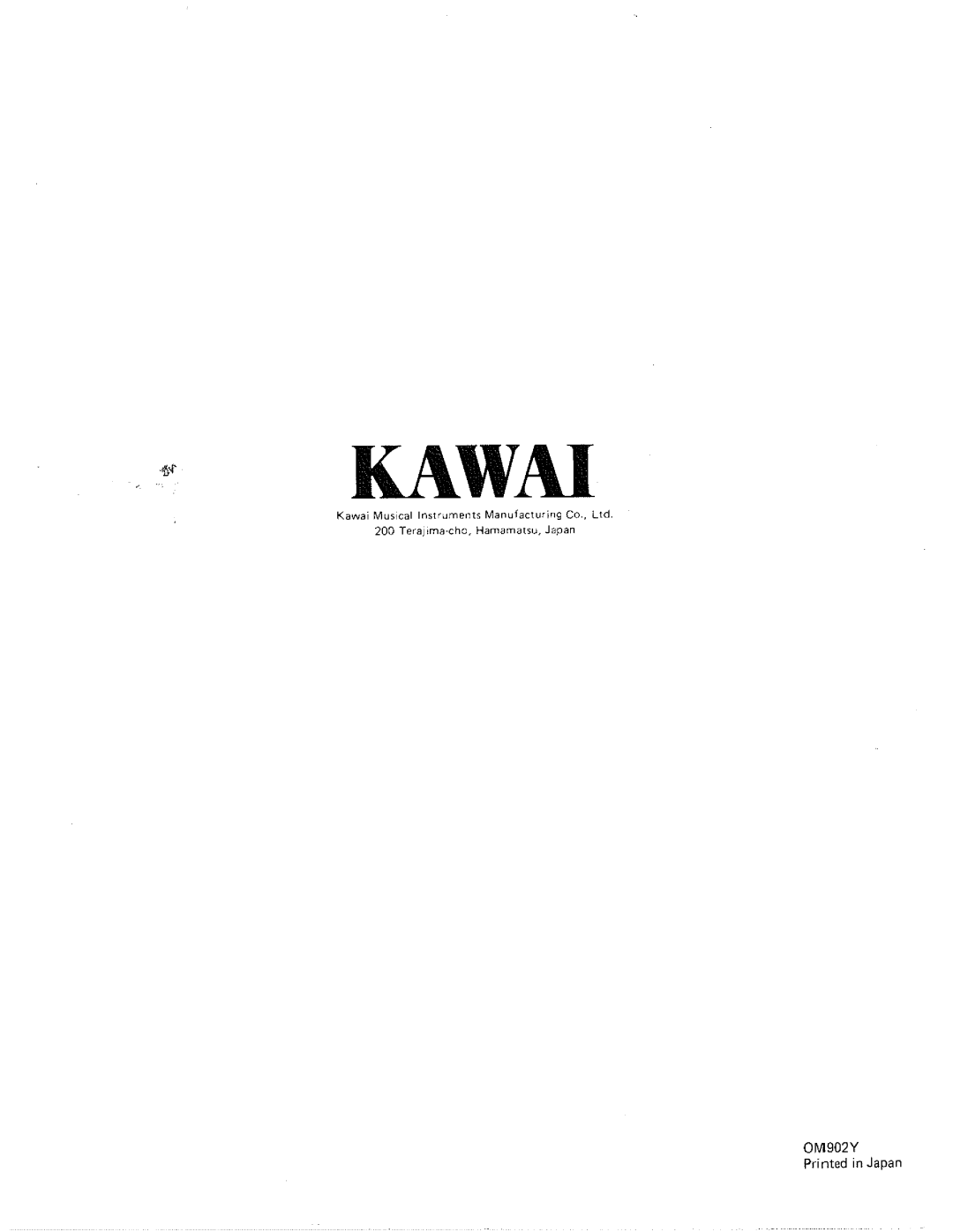 Kawai P260, P160 manual 