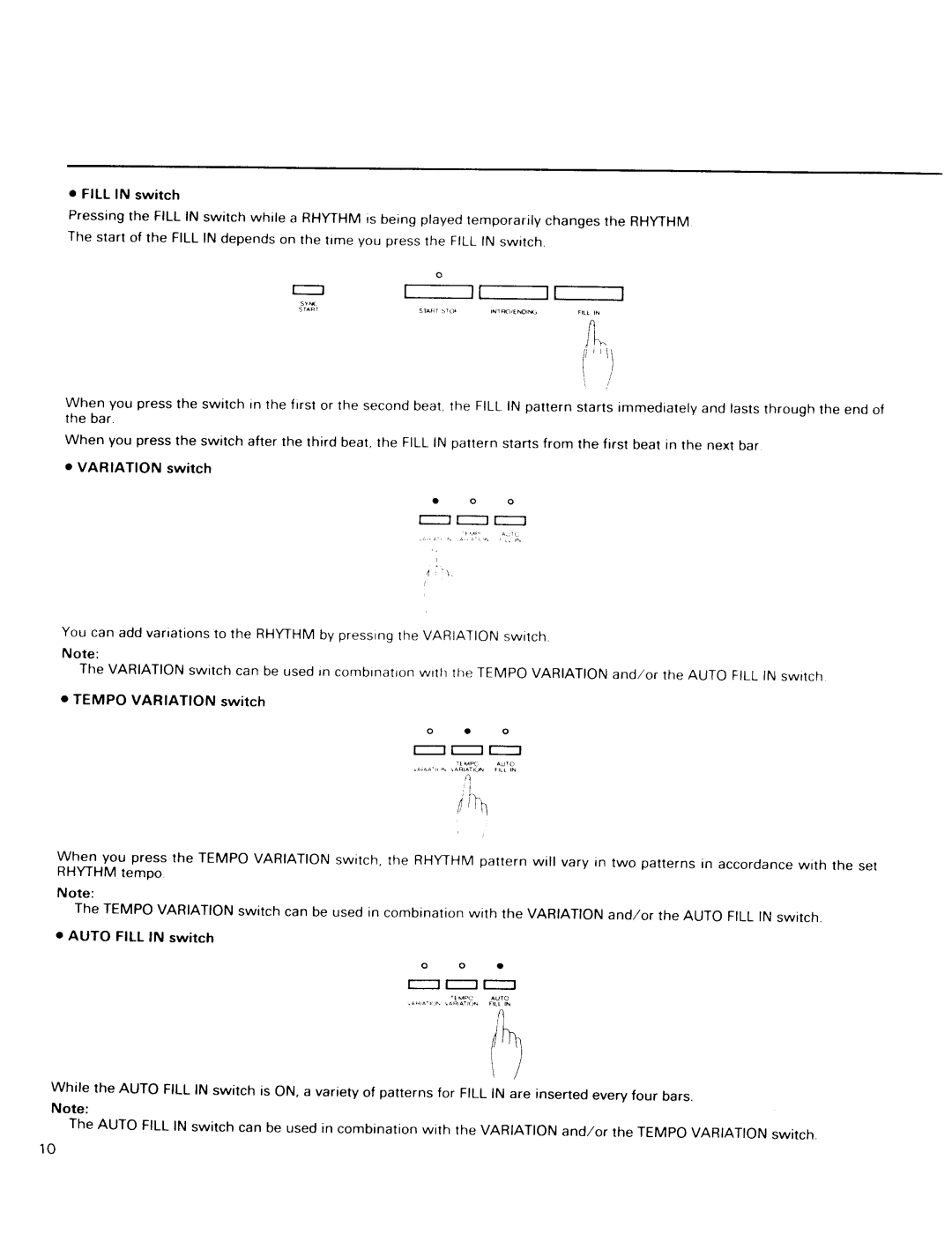 Kawai PV10, PV30 manual 