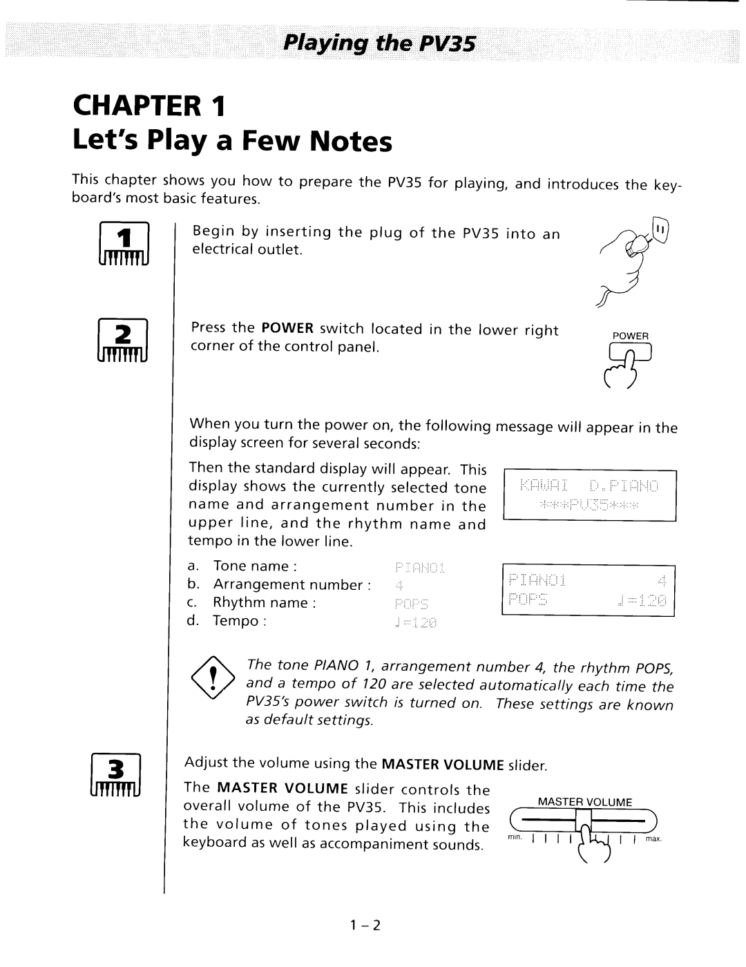 Kawai PV35 manual 