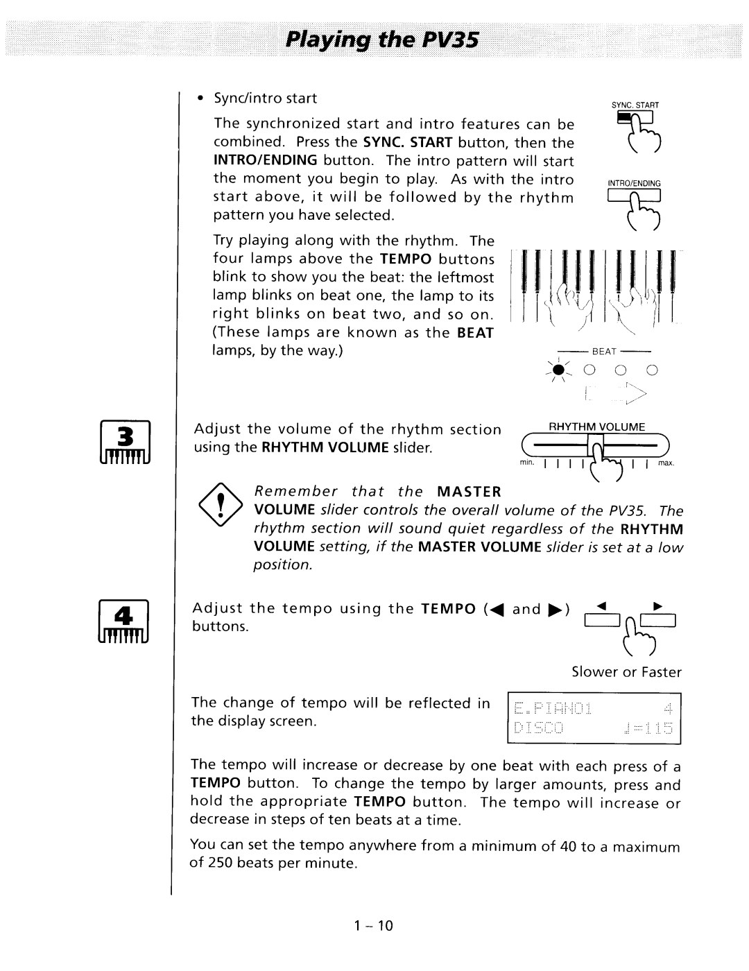 Kawai PV35 manual 