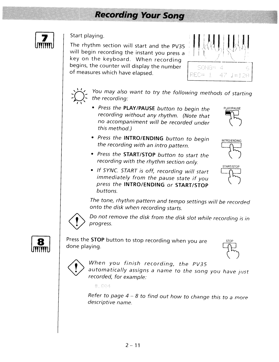 Kawai PV35 manual 