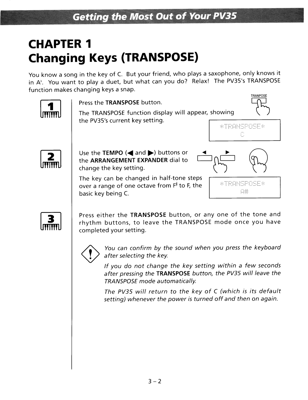 Kawai PV35 manual 