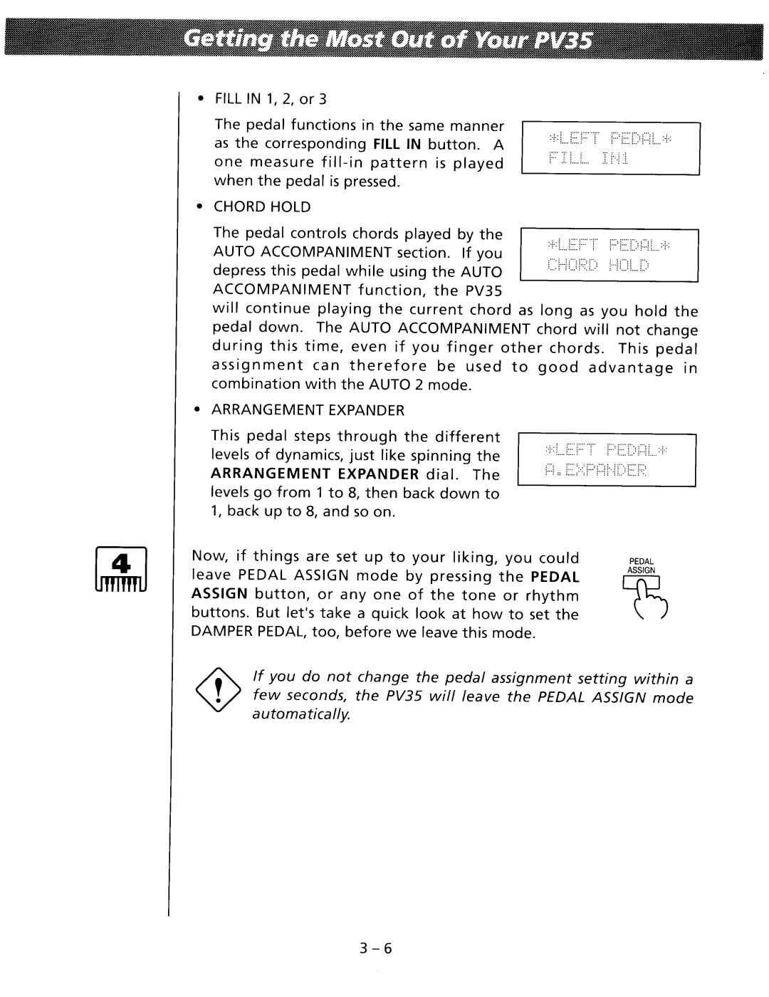 Kawai PV35 manual 