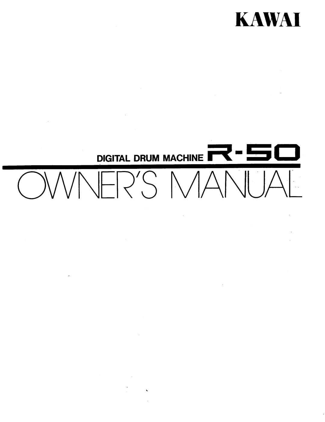 Kawai R-50 manual 