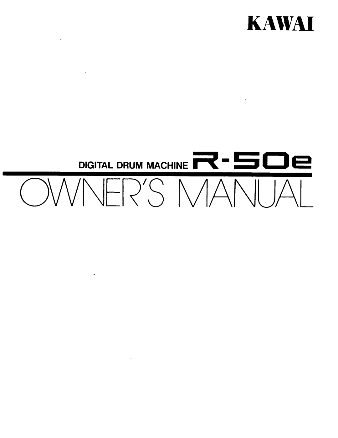 Kawai R-50e manual 