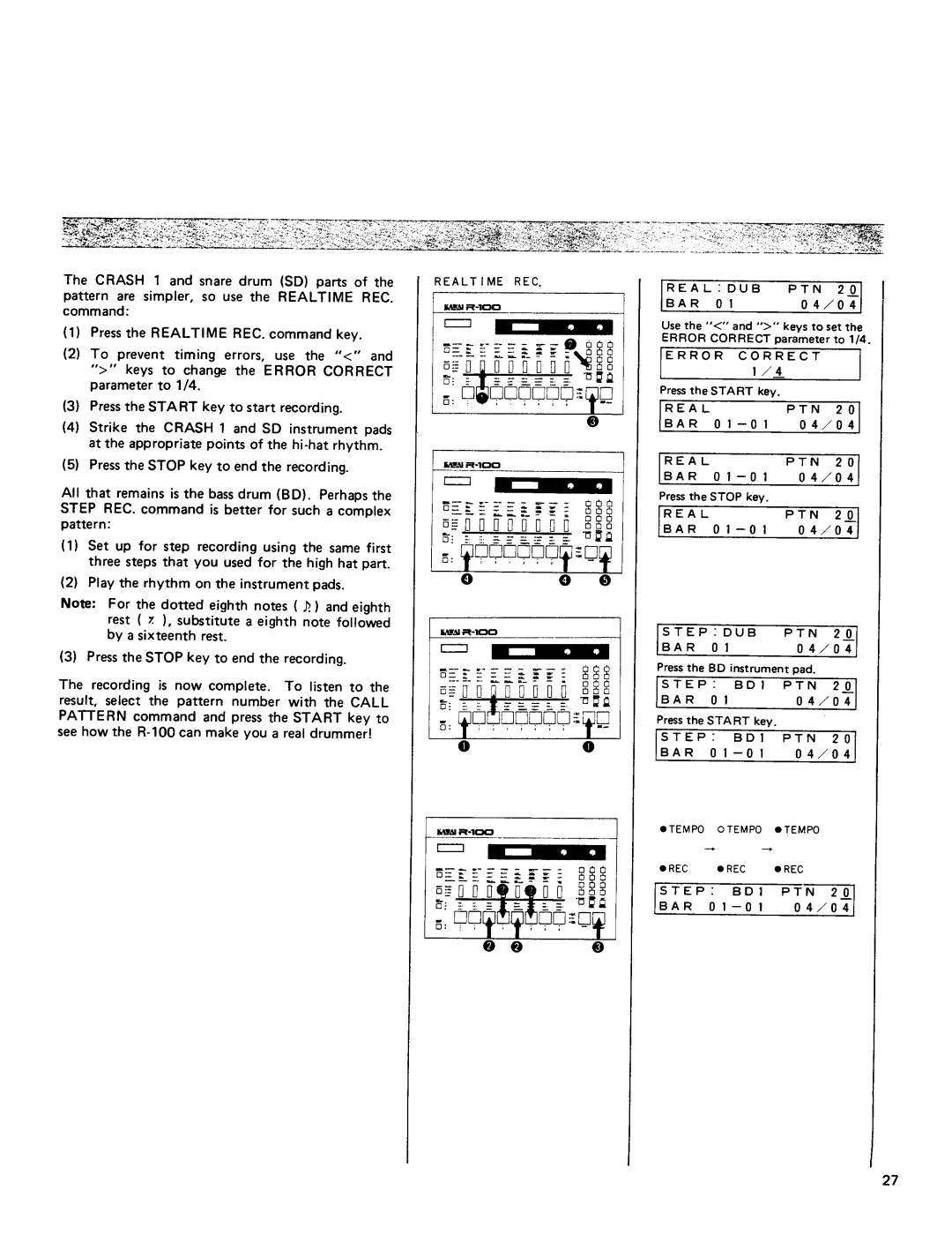 Kawai R100 manual 