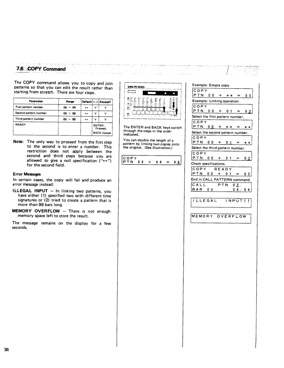 Kawai R100 manual 