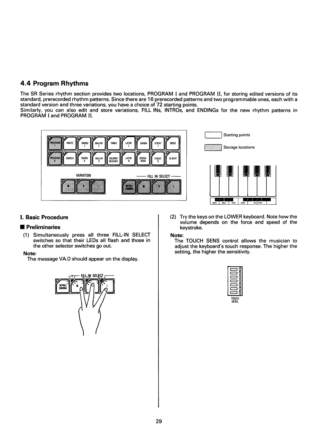 Kawai SR70, SR50 manual 