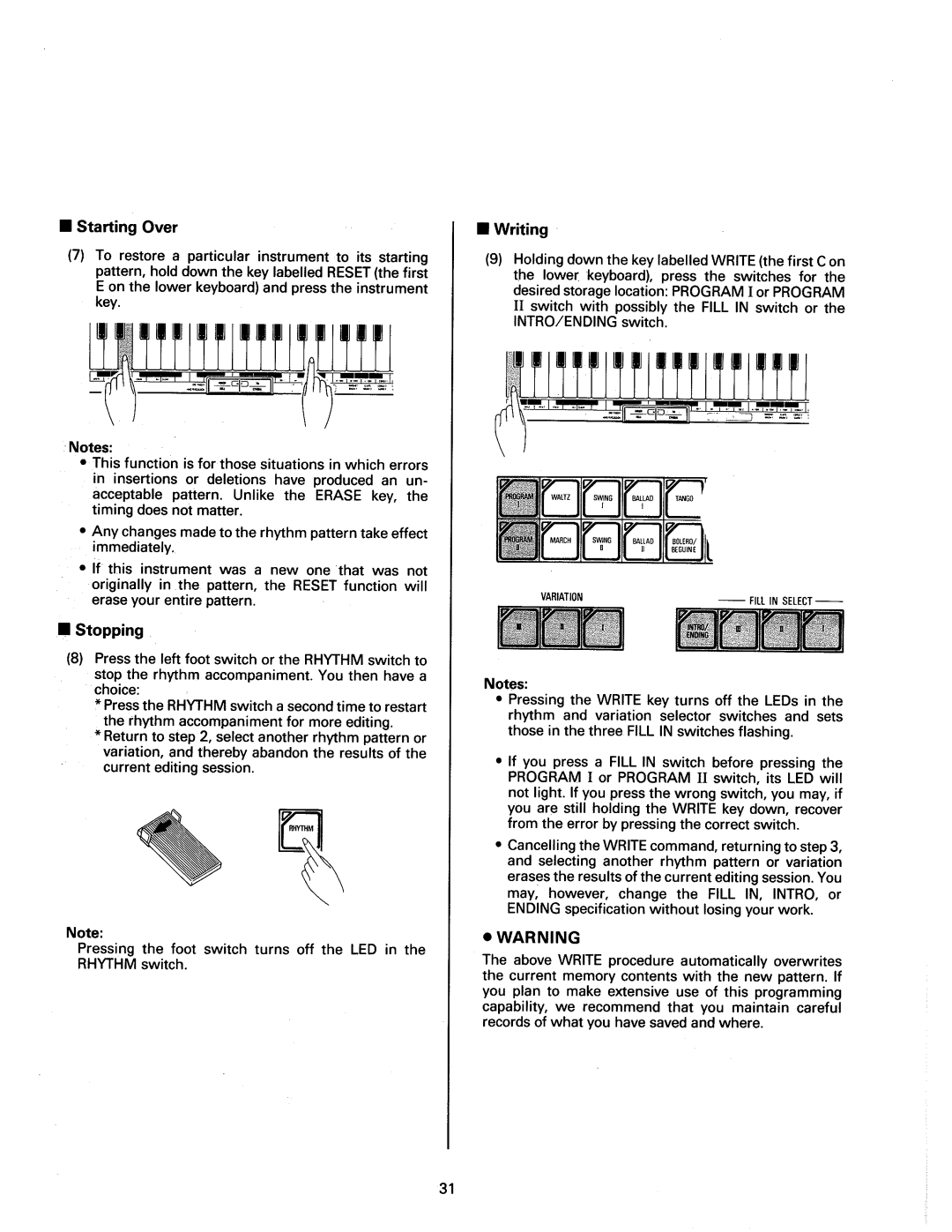 Kawai SR70, SR50 manual 