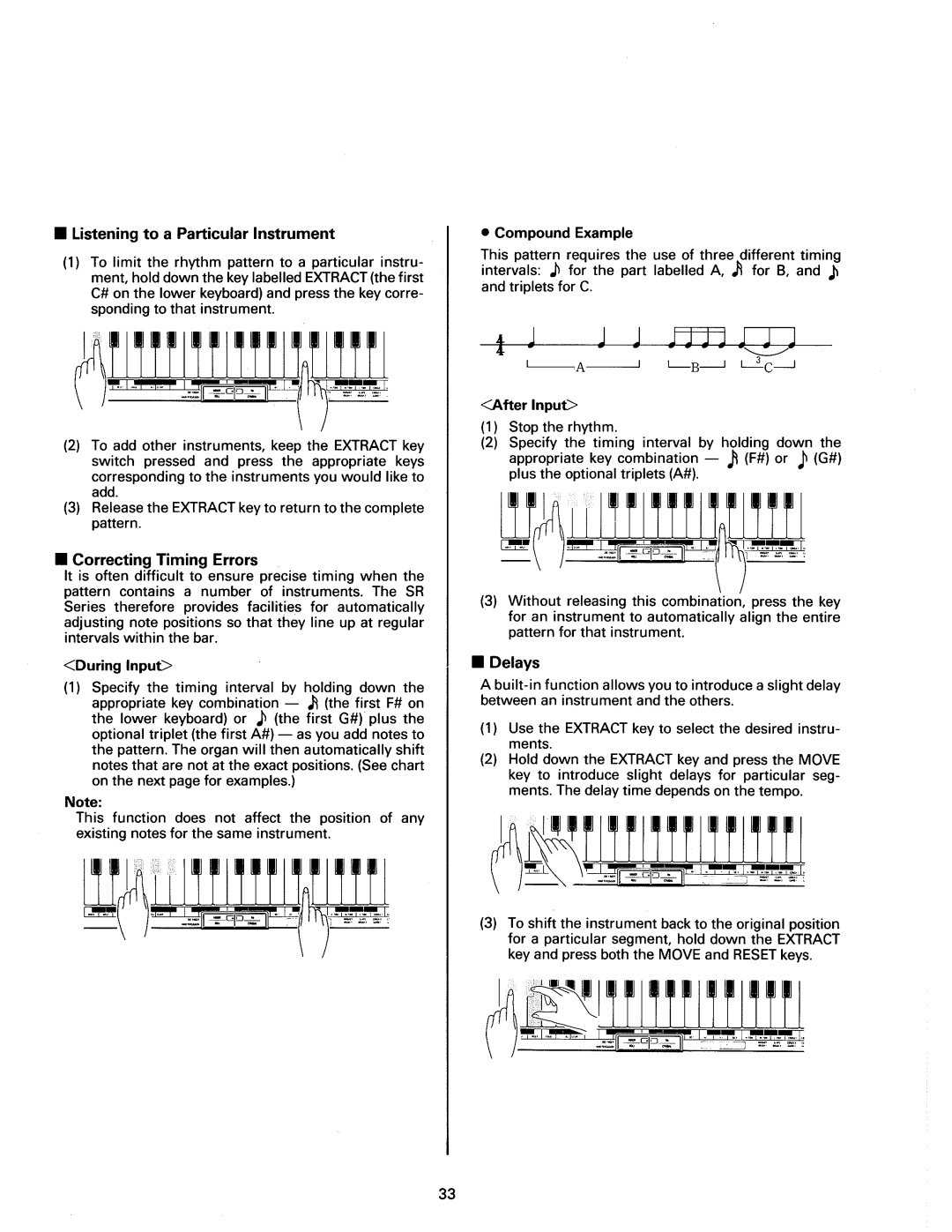 Kawai SR70, SR50 manual 