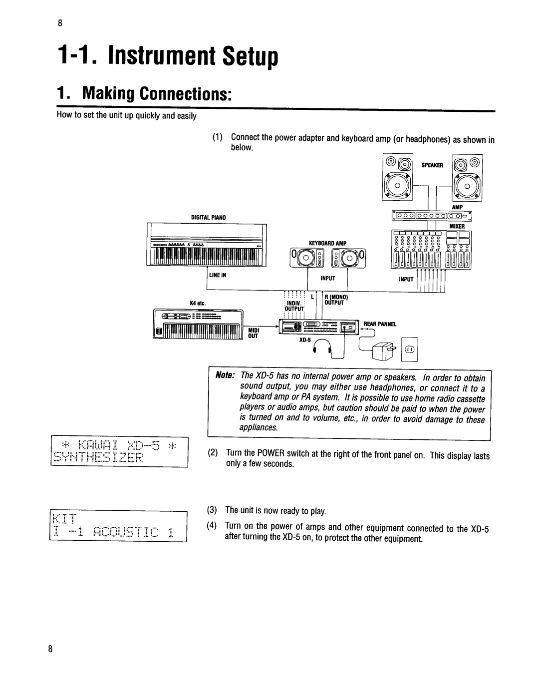 Kawai XD-5 manual 