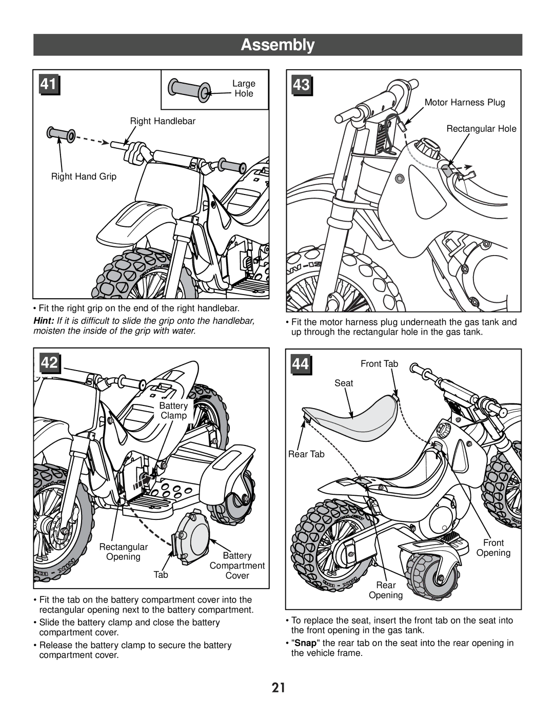 Kawasaki 73600 owner manual Assembly 