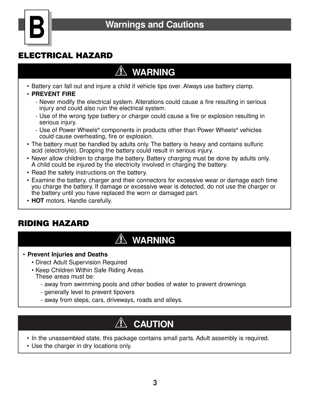 Kawasaki 73600 owner manual Electrical Hazard 