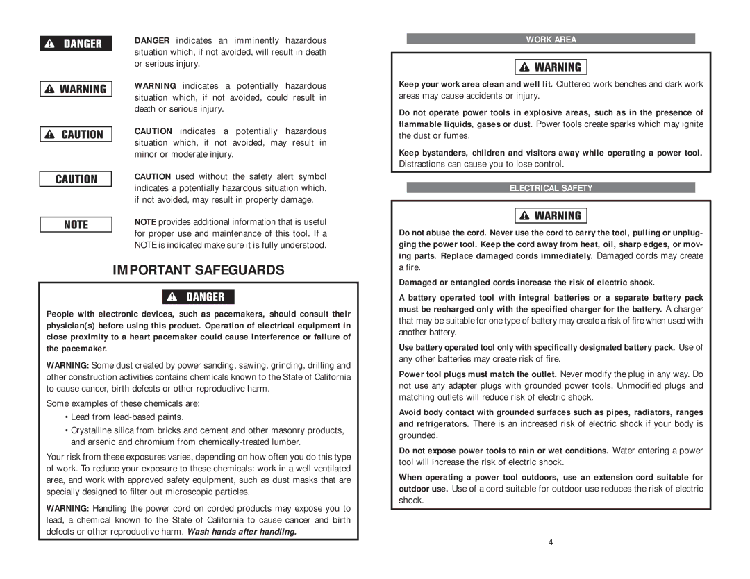 Kawasaki 840051 instruction manual Important Safeguards 