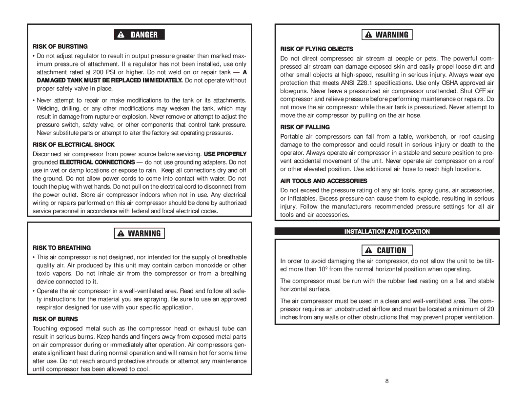 Kawasaki 840700 instruction manual Installation and Location 