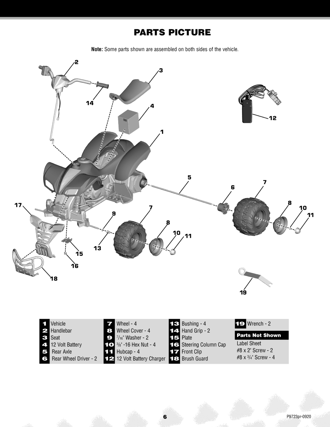 Kawasaki P9723 owner manual Parts Picture, 144 