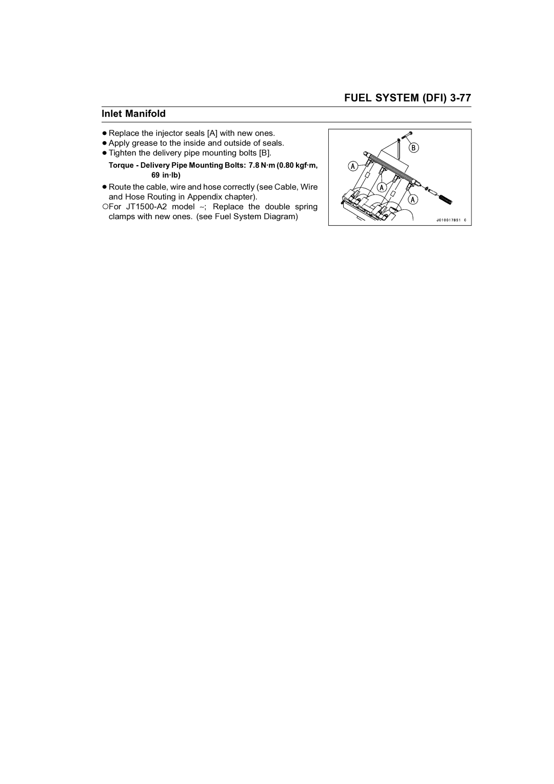 Kawasaki STX-15F service manual Fuel System DFI 