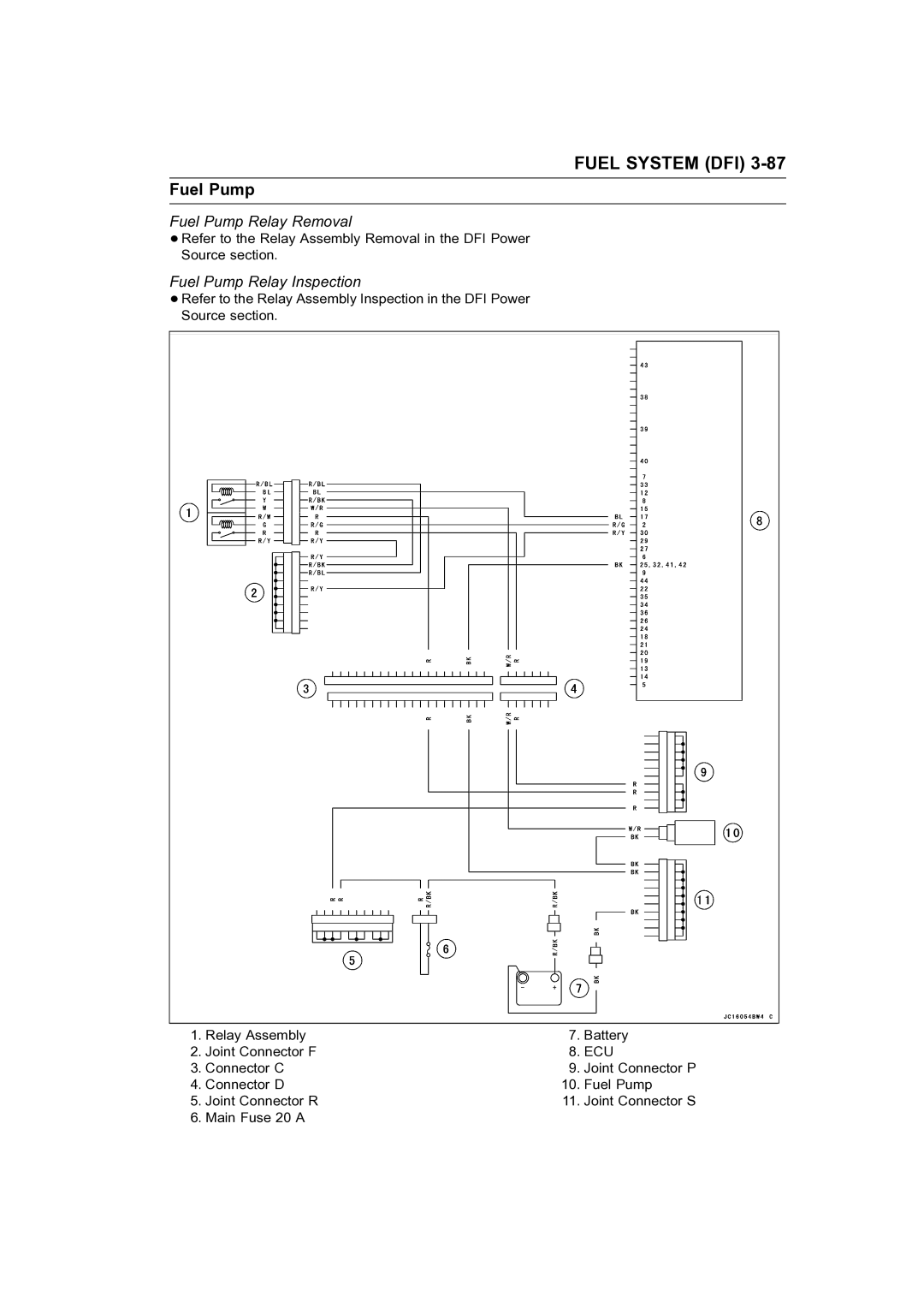 Kawasaki STX-15F service manual Fuel Pump Relay Removal, Fuel Pump Relay Inspection 