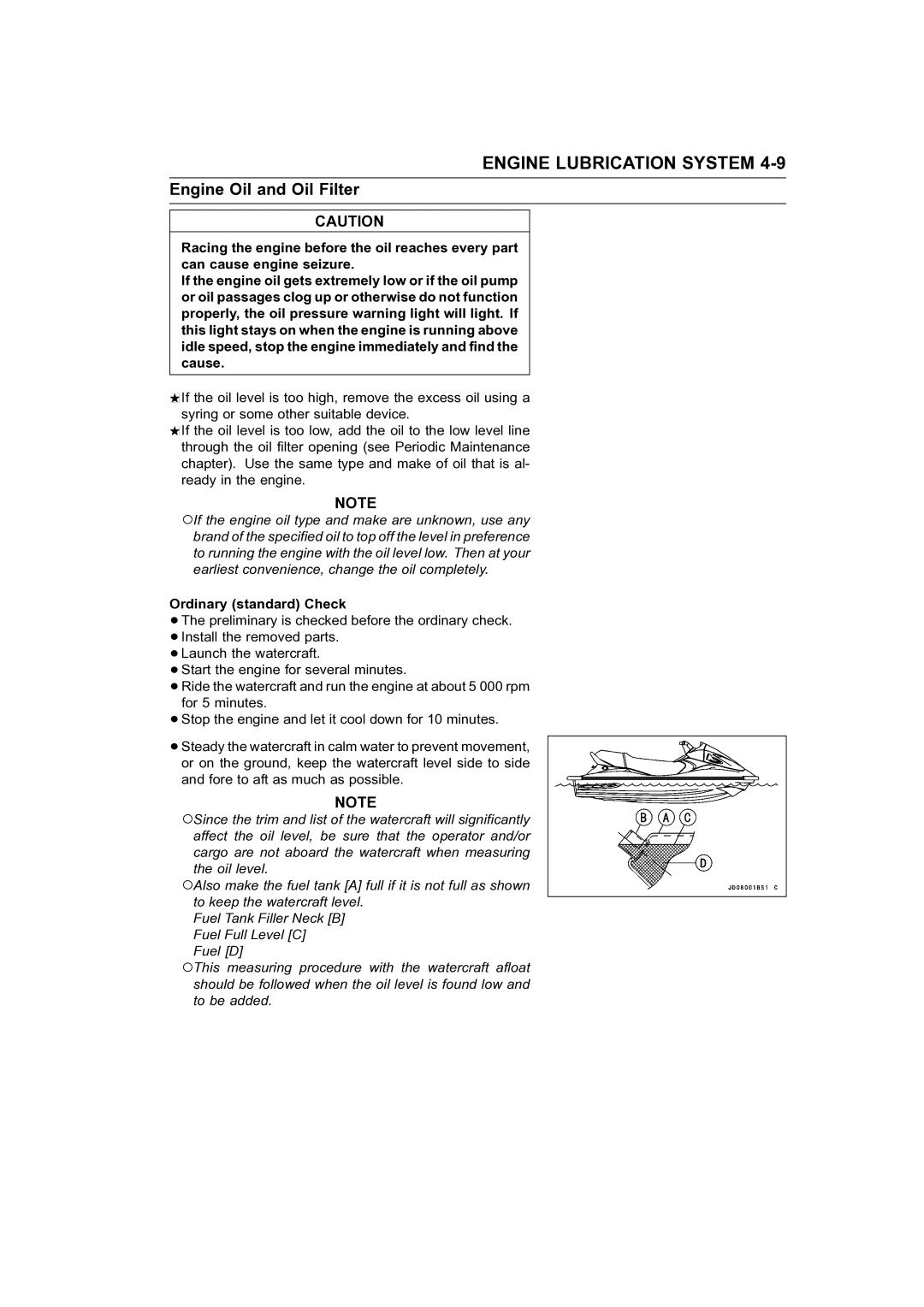 Kawasaki STX-15F service manual Ordinary standard Check 