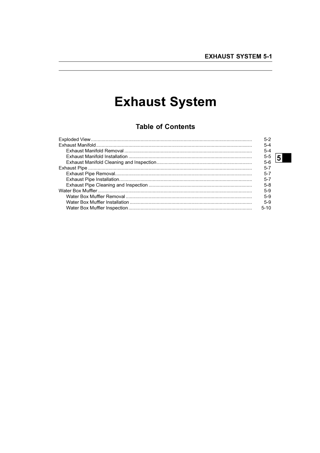 Kawasaki STX-15F service manual Exhaust System 