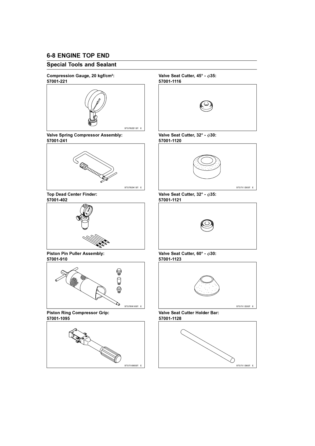 Kawasaki STX-15F service manual Special Tools and Sealant 