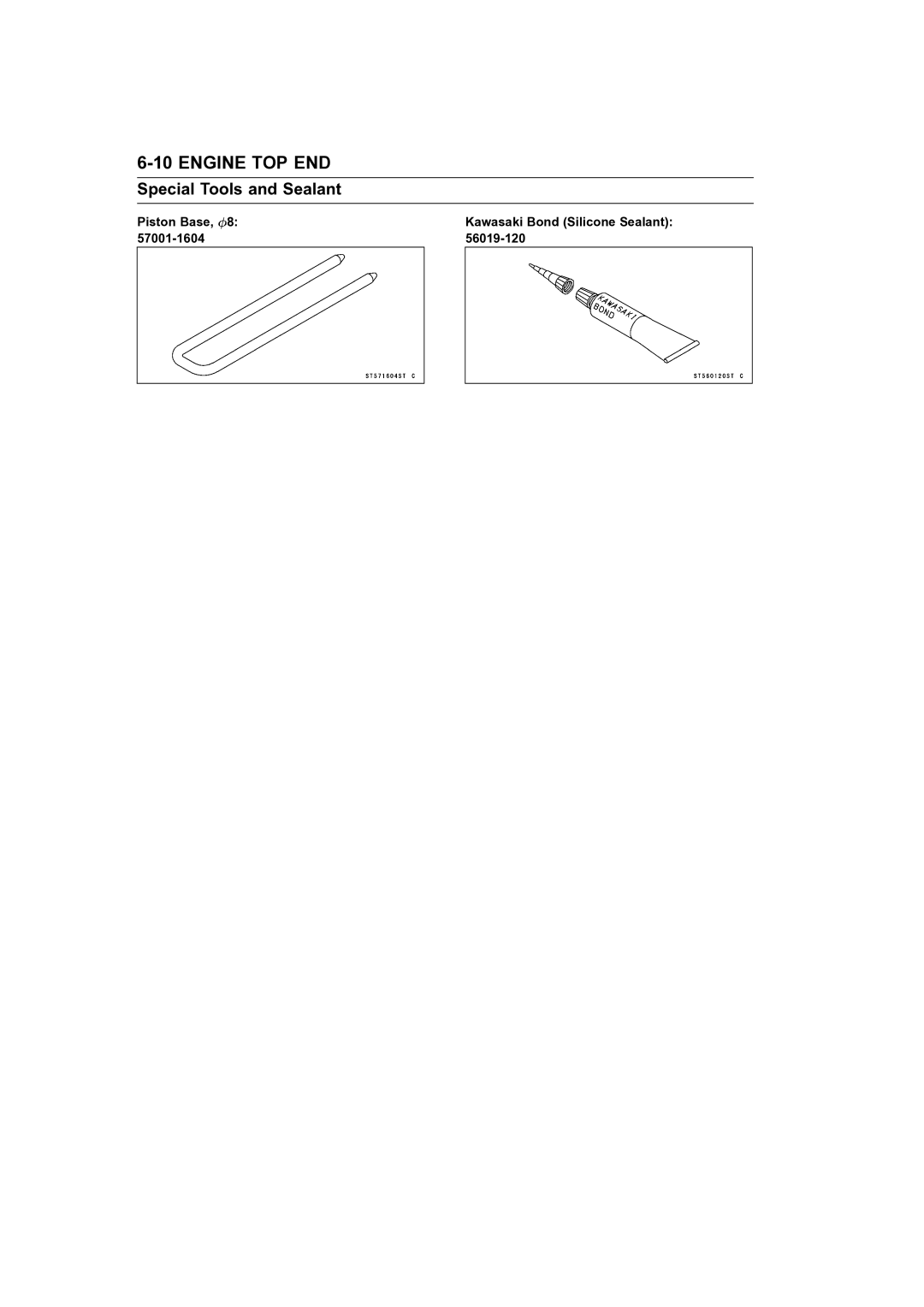 Kawasaki STX-15F service manual Engine TOP END 