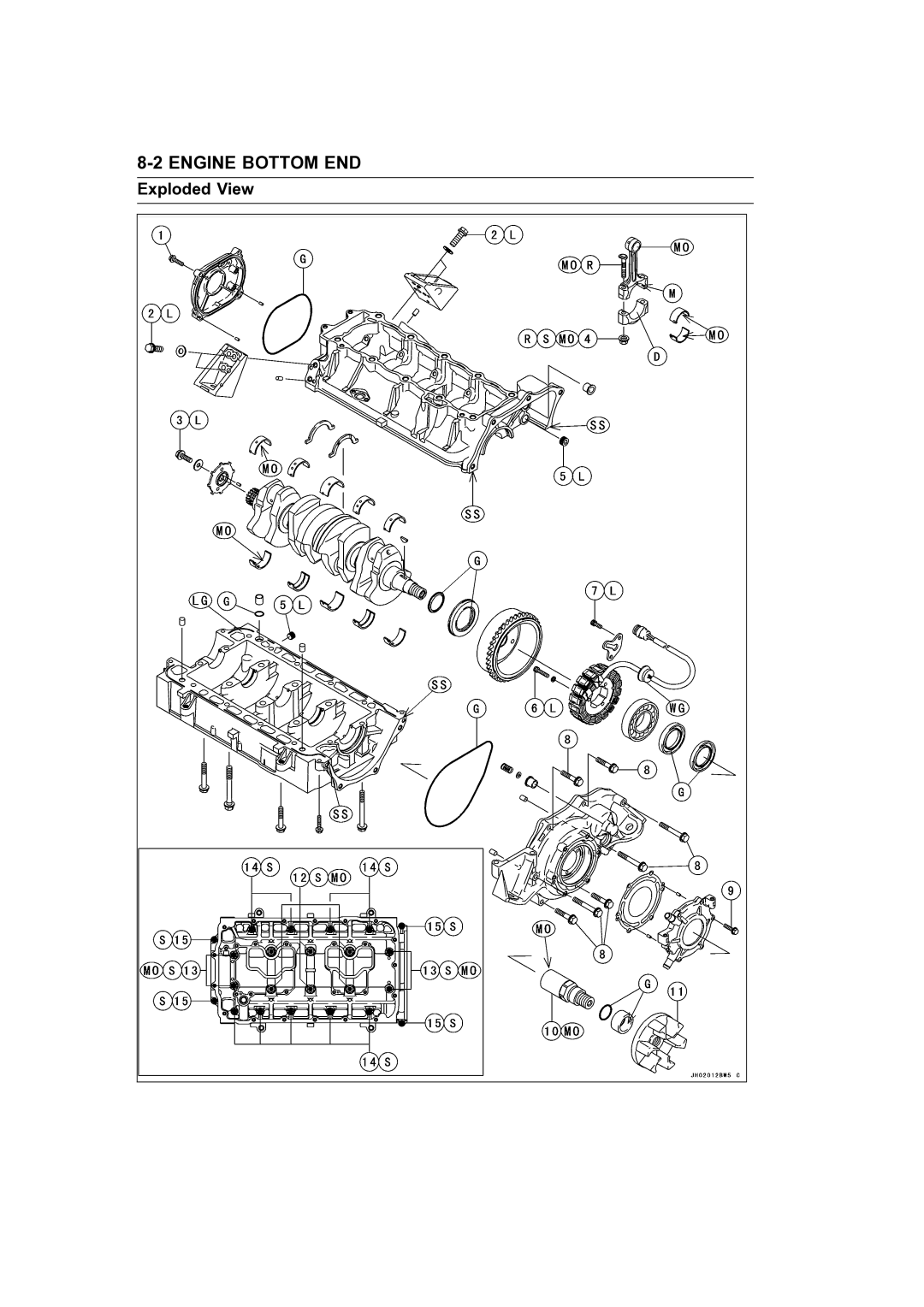 Kawasaki STX-15F service manual Exploded View 