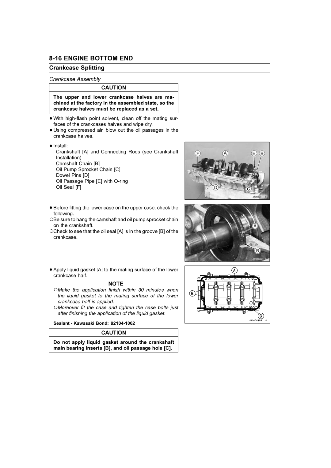 Kawasaki STX-15F service manual Crankcase Assembly 