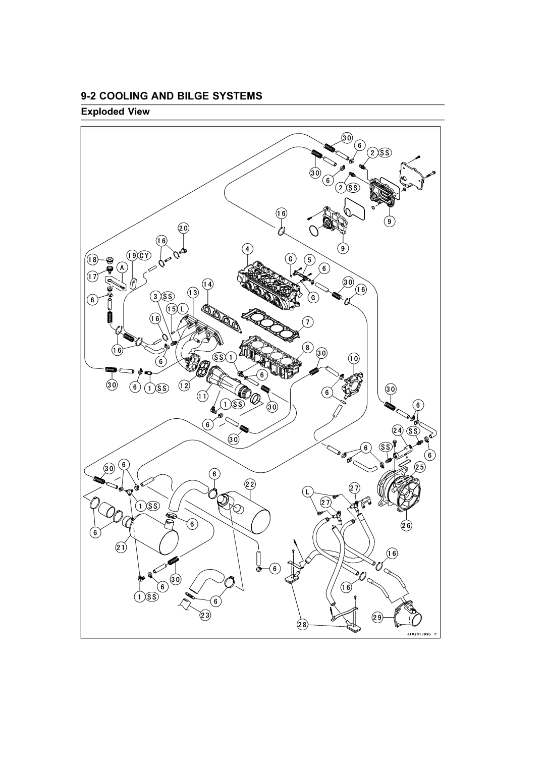 Kawasaki STX-15F service manual Exploded View 