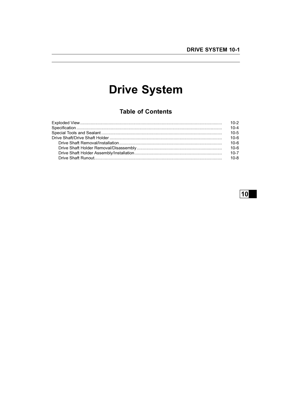 Kawasaki STX-15F service manual Drive System 