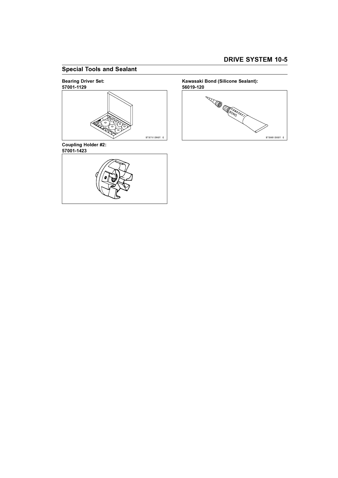 Kawasaki STX-15F service manual Drive System 