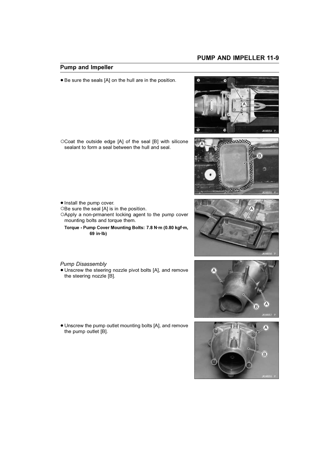 Kawasaki STX-15F service manual Pump Disassembly 