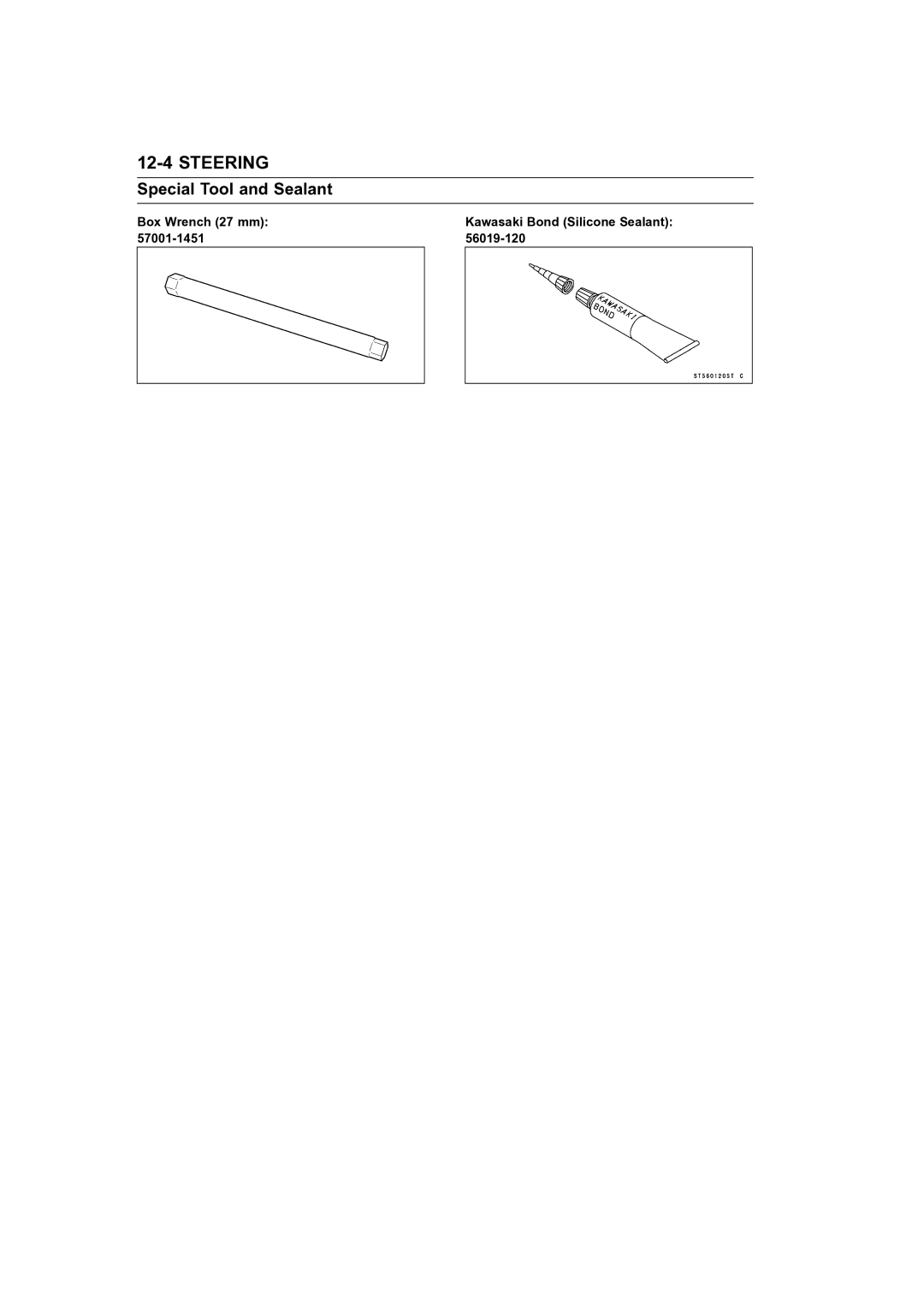 Kawasaki STX-15F service manual Special Tool and Sealant 