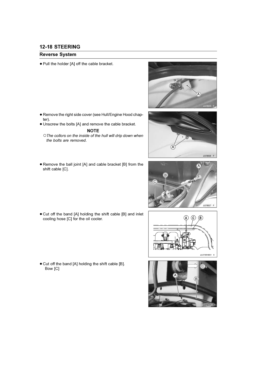 Kawasaki STX-15F service manual Steering 