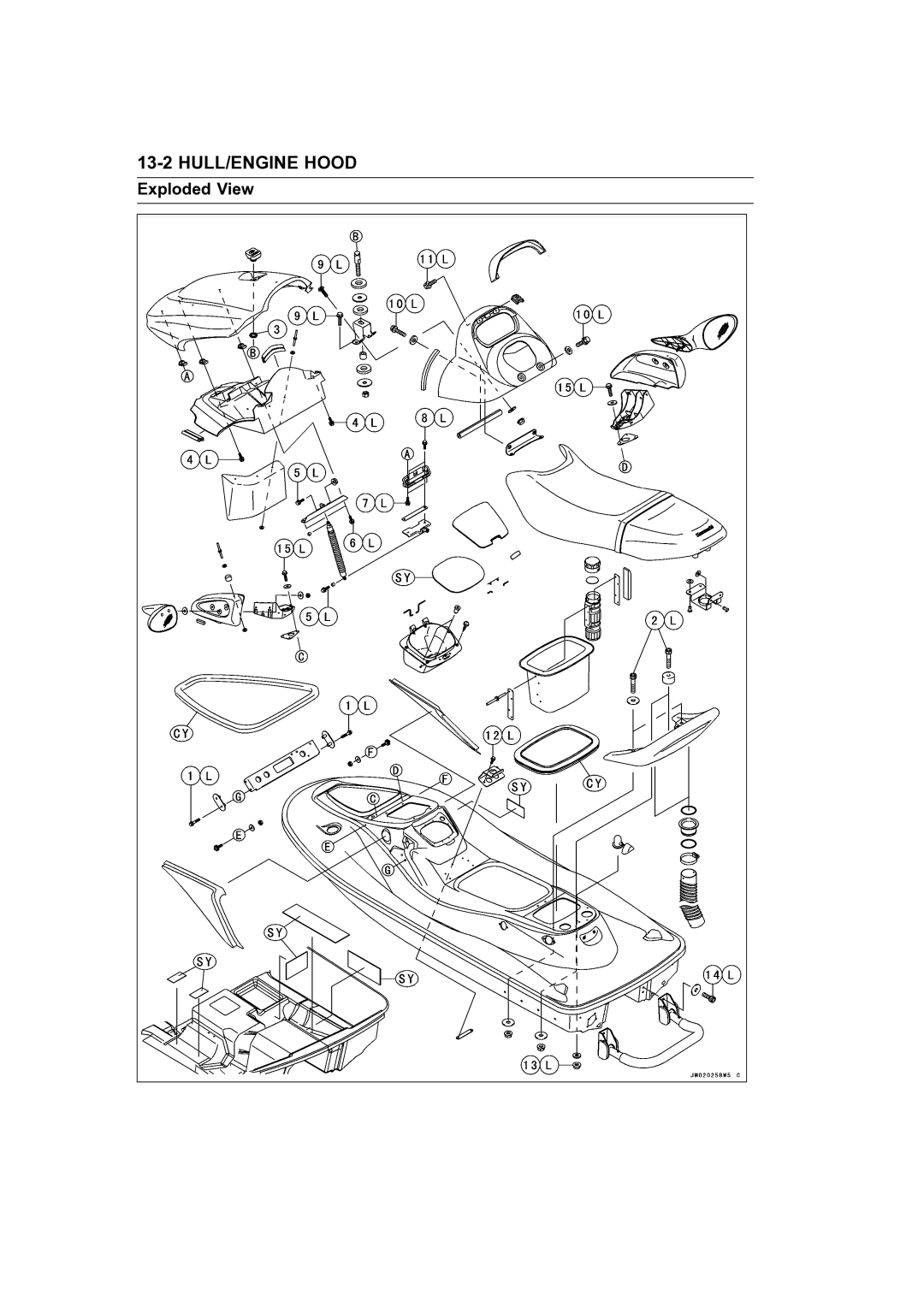 Kawasaki STX-15F service manual Exploded View 