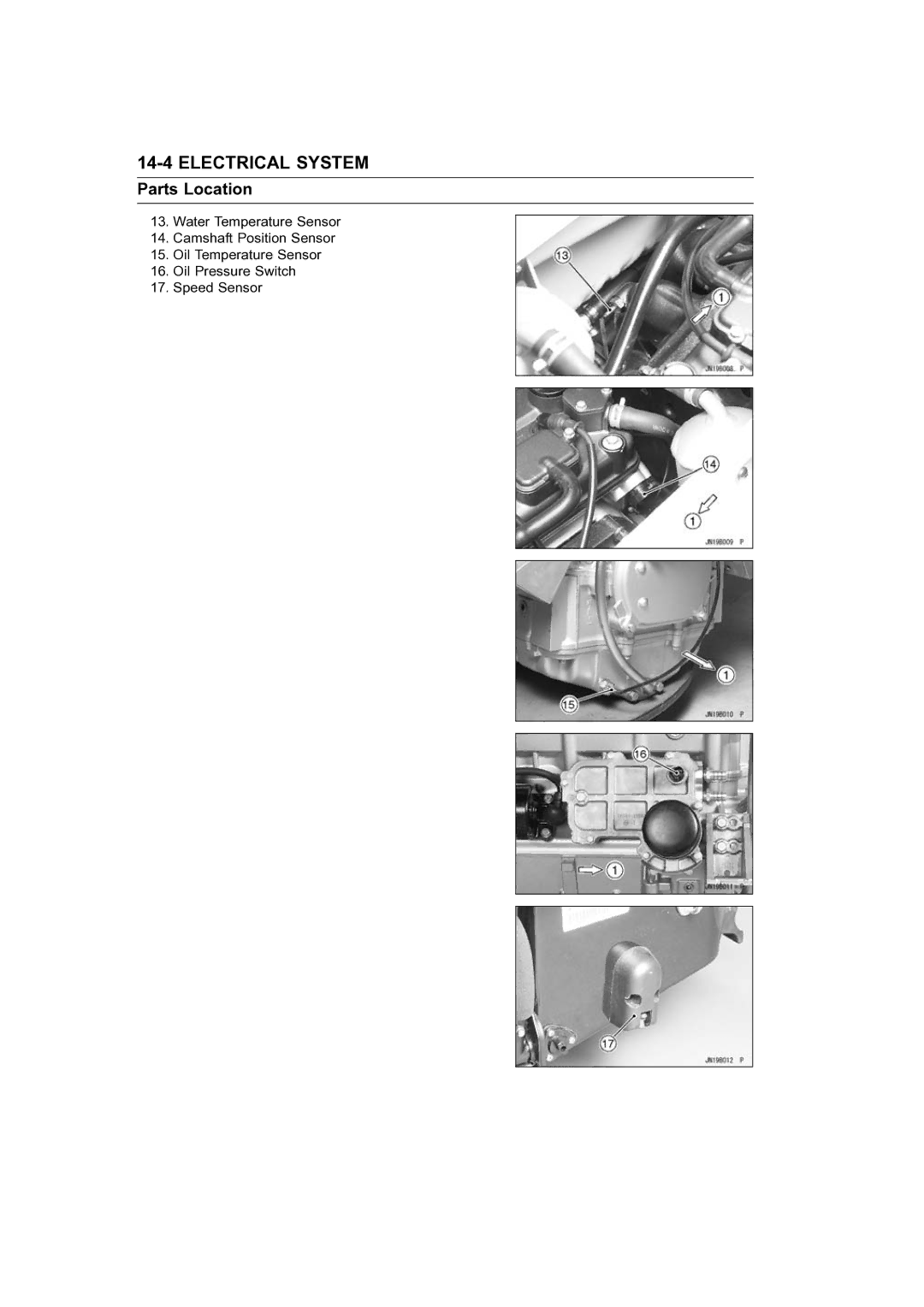 Kawasaki STX-15F service manual Electrical System 