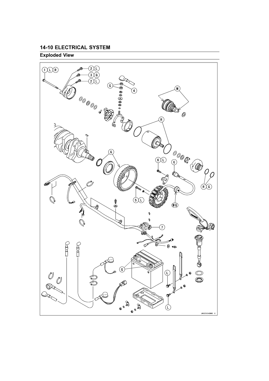 Kawasaki STX-15F service manual Electrical System 