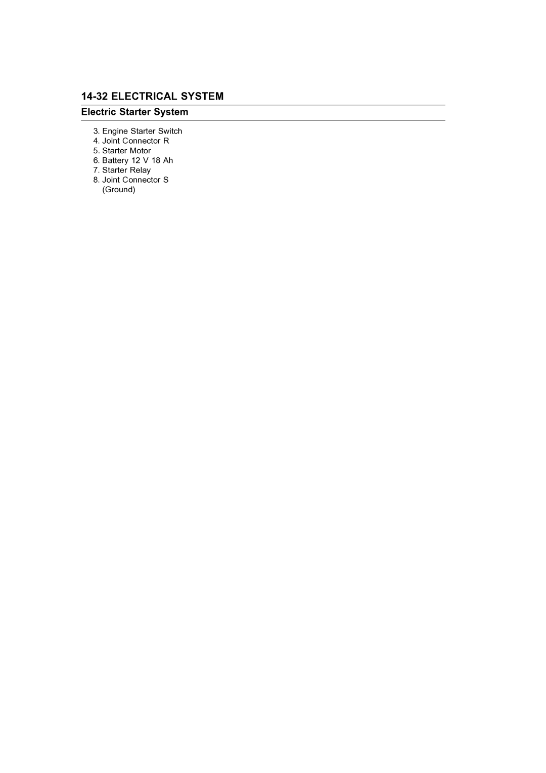 Kawasaki STX-15F service manual Electrical System 