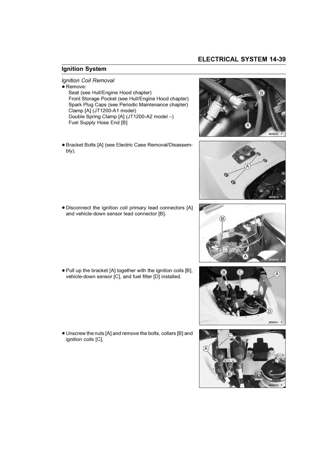 Kawasaki STX-15F service manual Ignition Coil Removal 