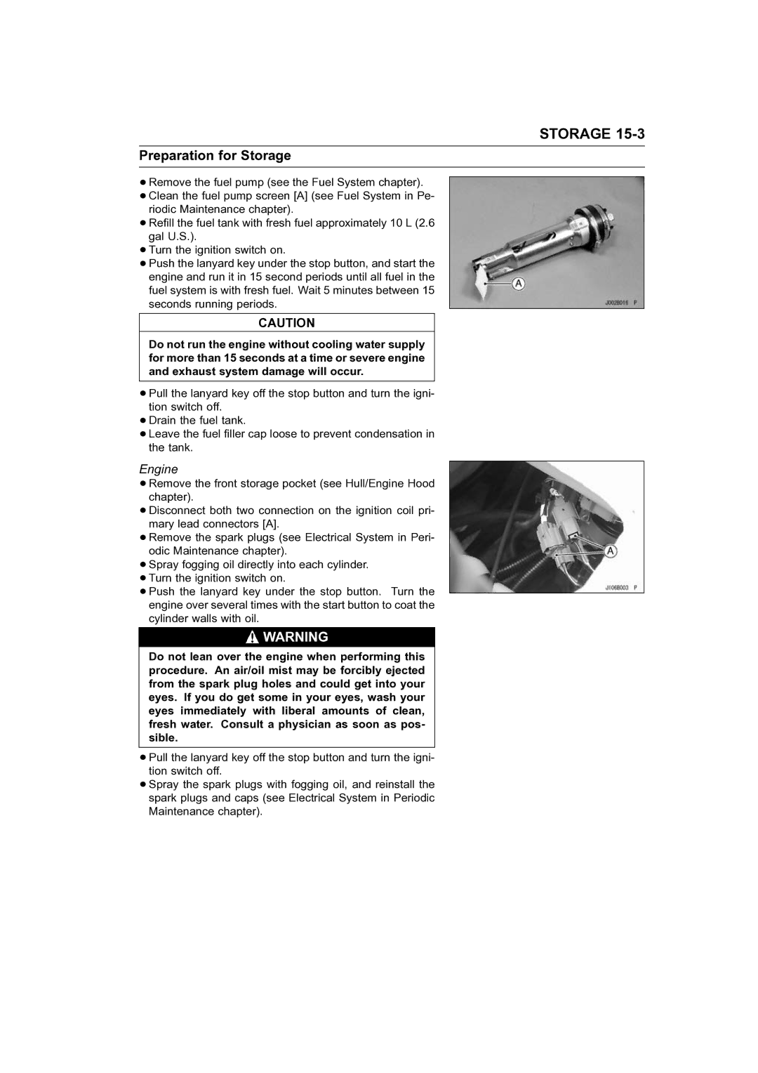 Kawasaki STX-15F service manual Engine 